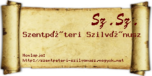 Szentpéteri Szilvánusz névjegykártya